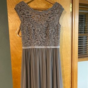 David’s Bridal Gray Dress Short Size 10